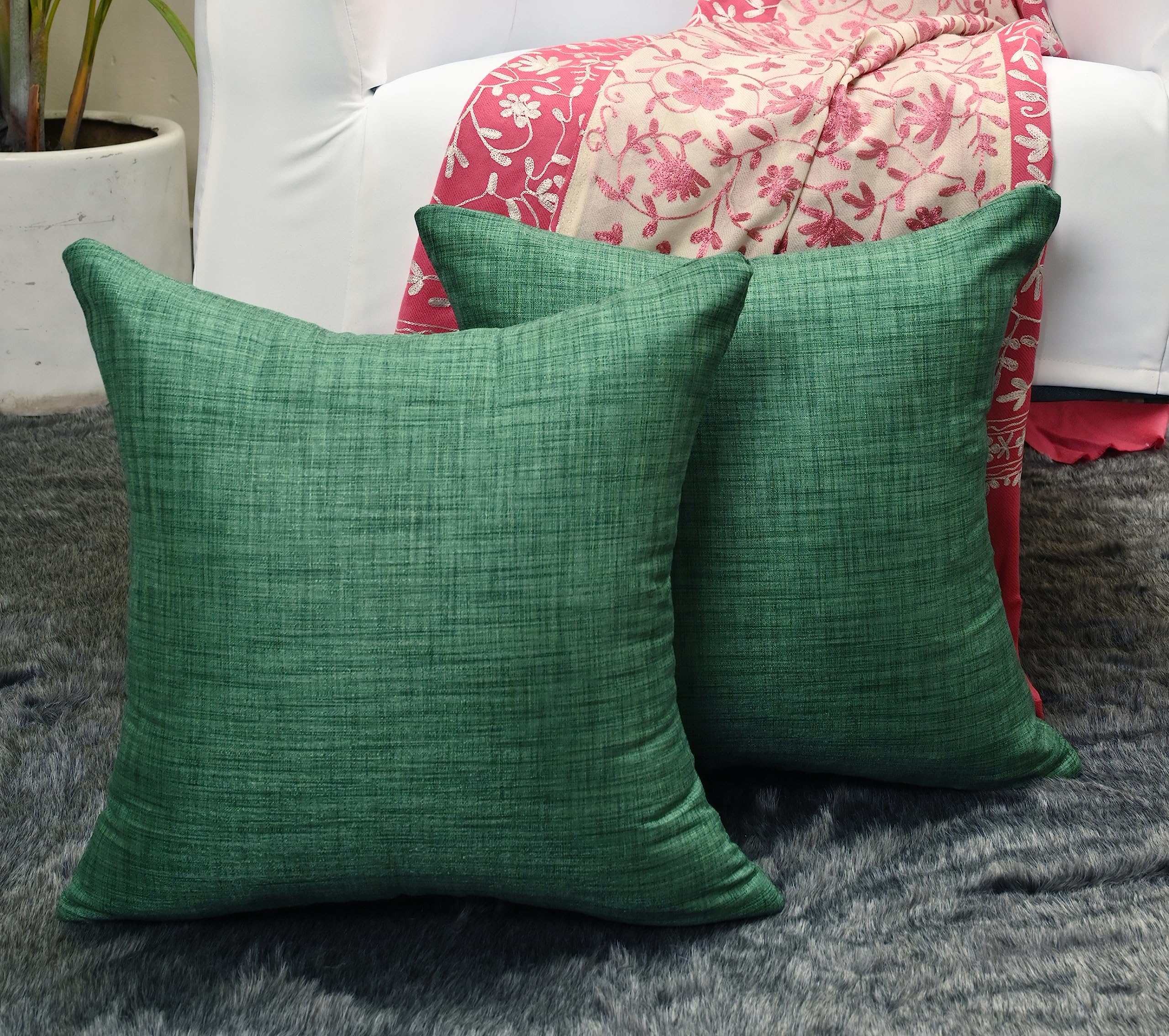 Amazon.com: SCARLETT LINENS Decorative Throw Pillows for Couch ...