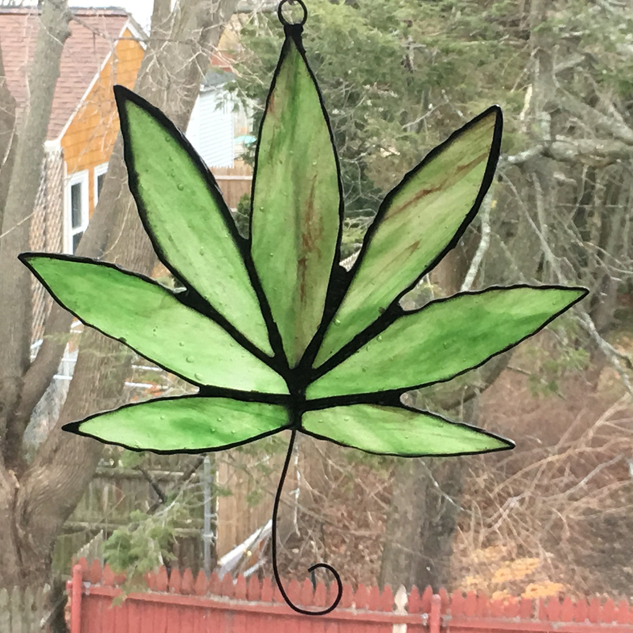 Stained Glass Hemp Leaf, Pot Leaf, Sun Catcher, Marijuana Leaf,