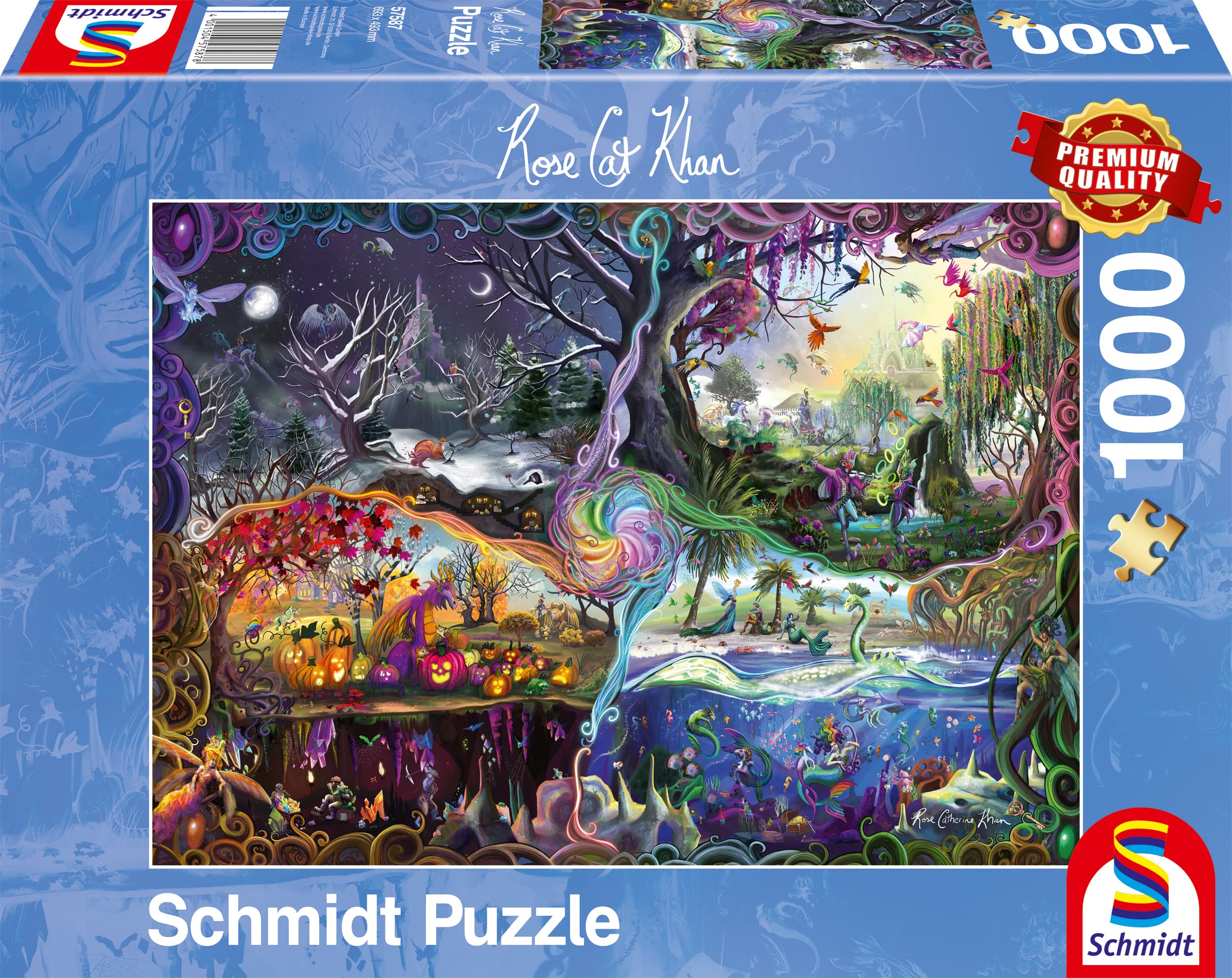 SchmidtRose Cat Khan: Portal of the Four Realms (1,000 pieces) | Jigsaw Puzzle | Ages 12+ , 69.3 x 49.3 cm