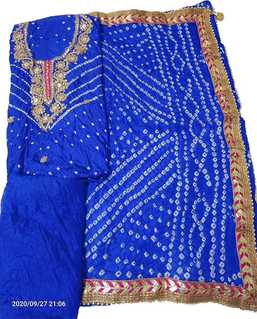 Sia's Special collection Women's Blue Colour Rajasthani Jaipuri ...