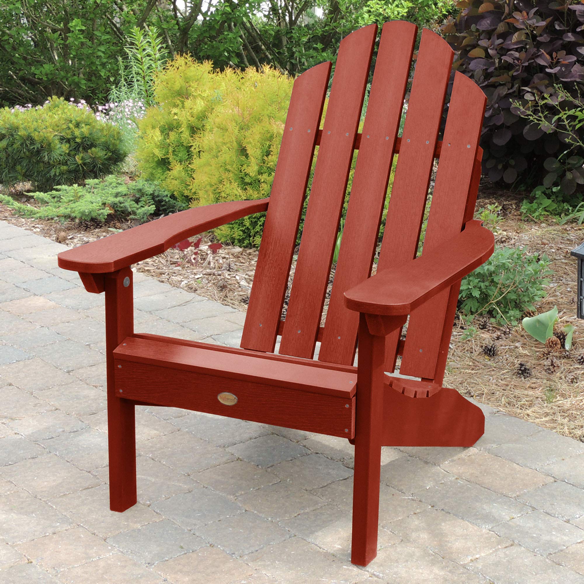 Highwood AD-CLAS1-RED Classic Westport Adirondack Chair, Rustic Red