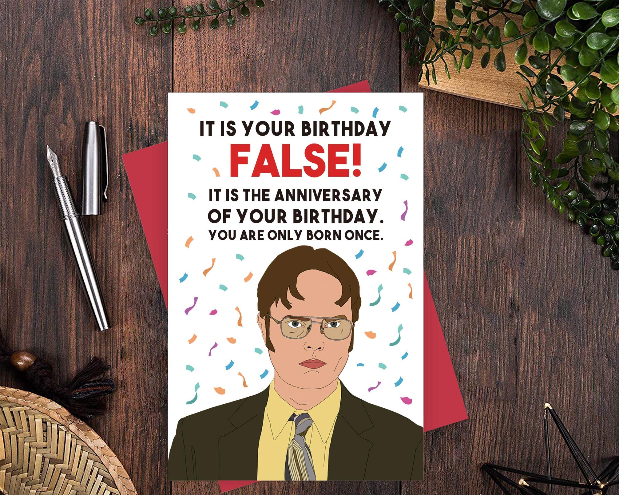 Funny Birthday Card, The Office Birthday Card, Dwight Schrute Birthday ...