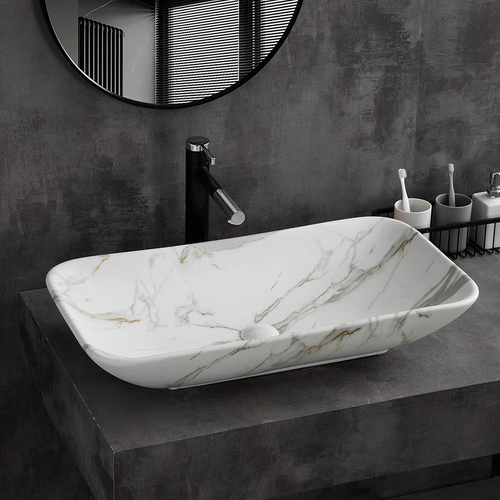 InArt Marble Polished Design Modern Big Table Top Wash Basin ...