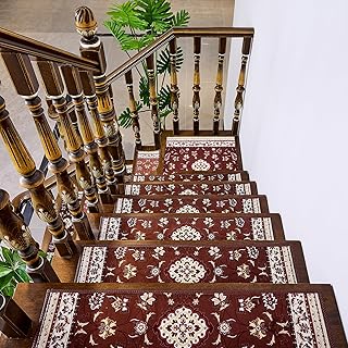 Krifey Stair Treads Non Slip for Wooden Steps, 15 Pack 30" X 8"Indoor Stair Carpet Runner Peel and Stick Stair Risers Self...