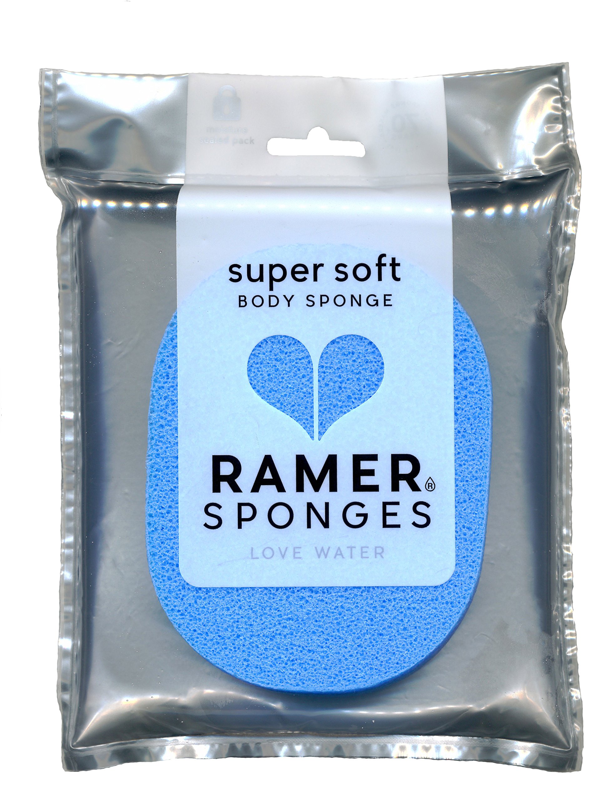 RAMERShower Sponge - Super Soft Body Sponge Small (Blue)