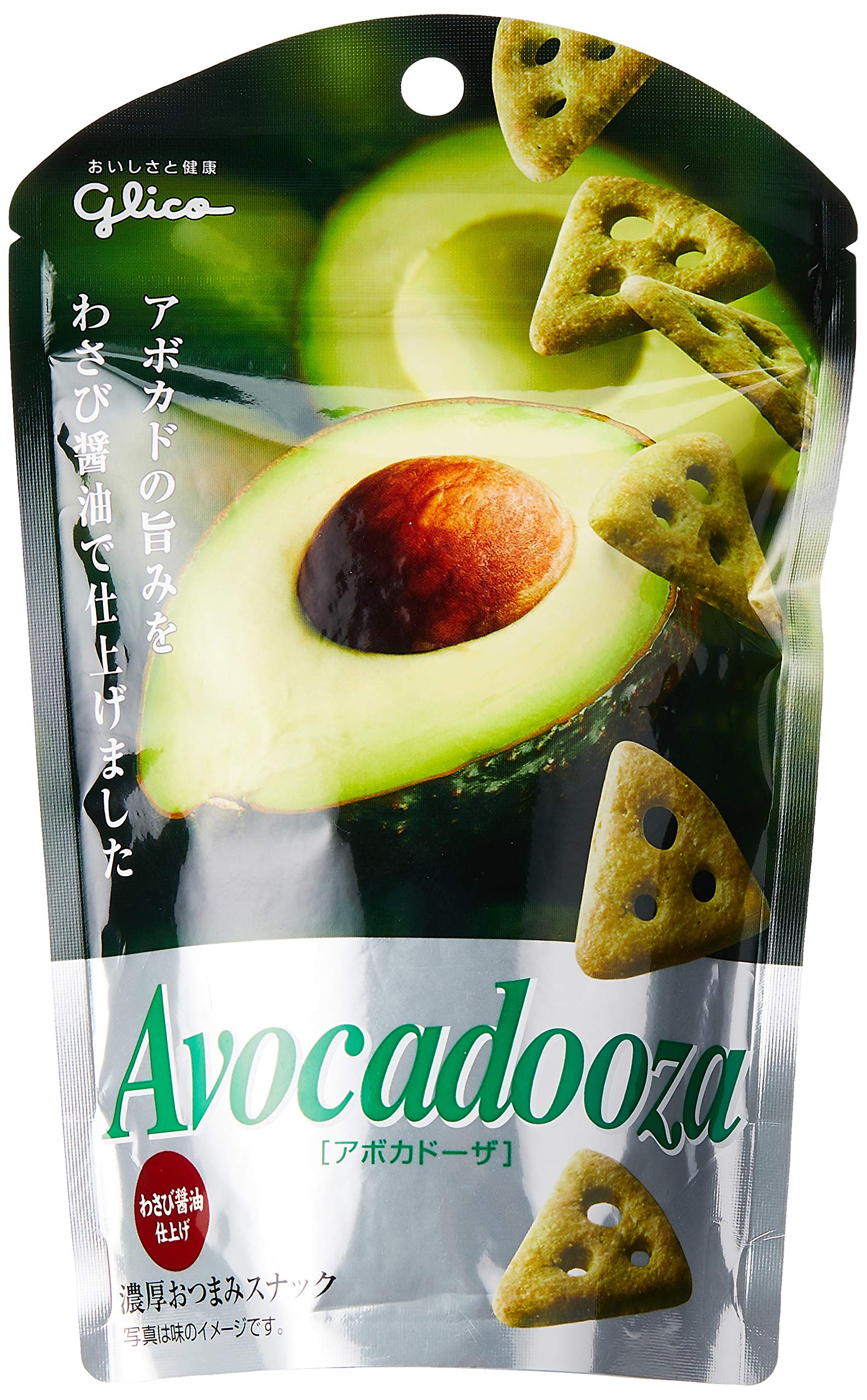 Glico Cheeza [Avocadoza] 40g (Avocado Wasabi Soy Sauce Flavoured) (Pack of 2) (Made in Japan)