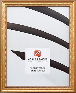 Craig Frames Stratton, 18x18 Picture Frame, Aged Gold