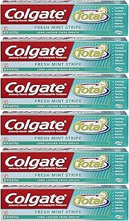 Colgate Total Fresh Mint Stripe Gel Toothpaste - 6 ounce (6 Pack)