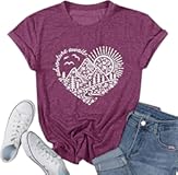 Women Adventure Awaits Outdoor Graphic Tee Shirt Kindness Heart Printed Hike Mountain Nature Travel Shirt Workout Tops