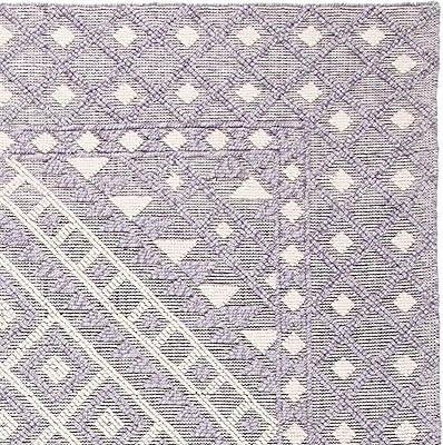 Safavieh Natura Collection NAT628U Hand-woven Wool & Cotton Area Rug, 3' x 5', Cream/Purple