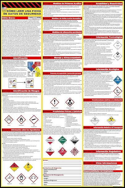 Amazon.com: How to Read A Safety Data Sheet (SDS/MSDS) Poster | English ...