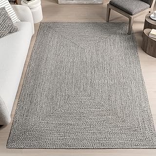 nuLOOM 3' x 5' Solid Hand Braided Indoor/Outdoor Area Rug, Pet-Friendly, High Traffic, Weather Resistant, for Patio, Balco...