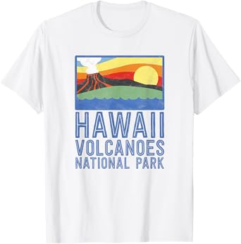 Hawaii Volcanoes National Park Vintage Retro Design T-Shirt