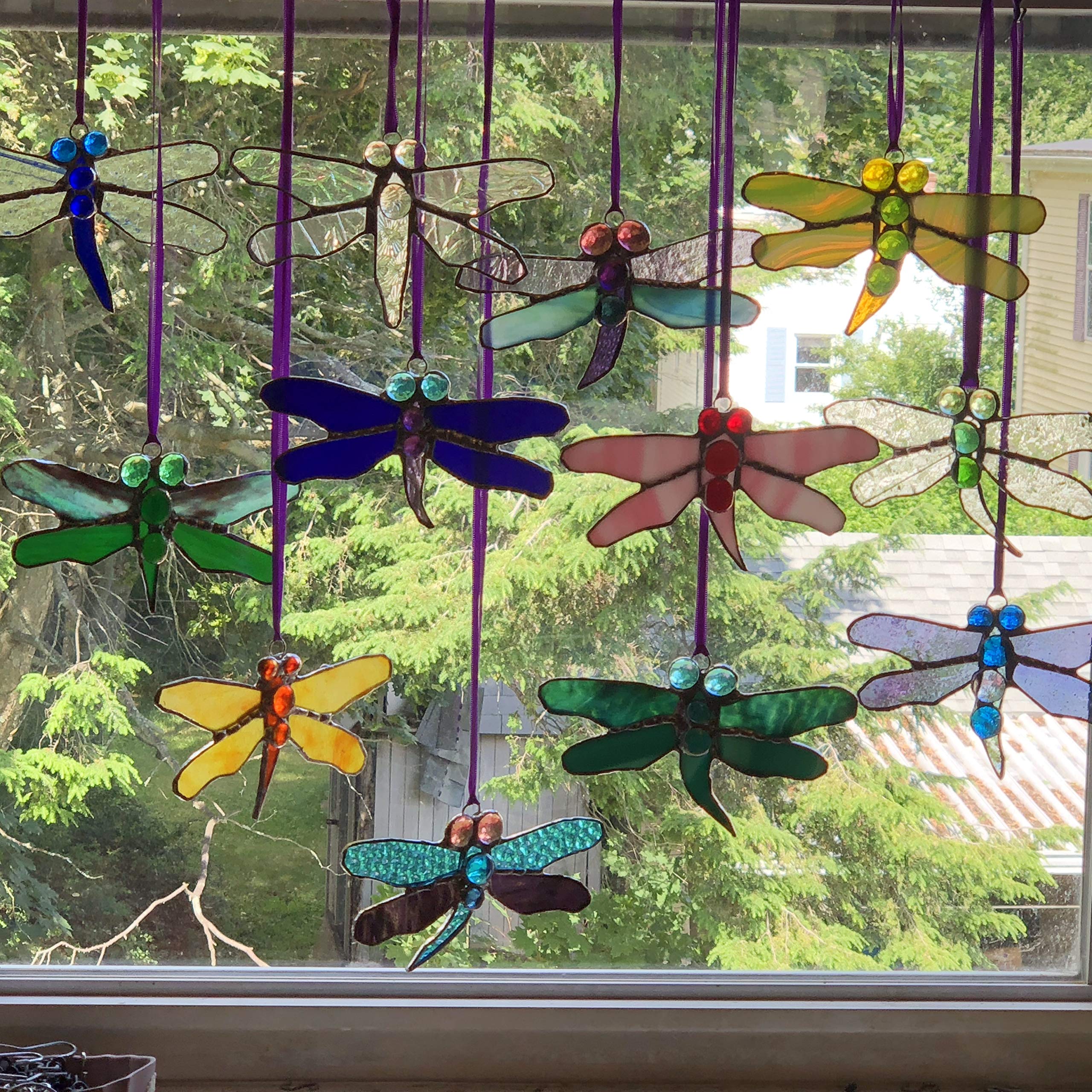 One Stained Glass Dragonfly damselfly