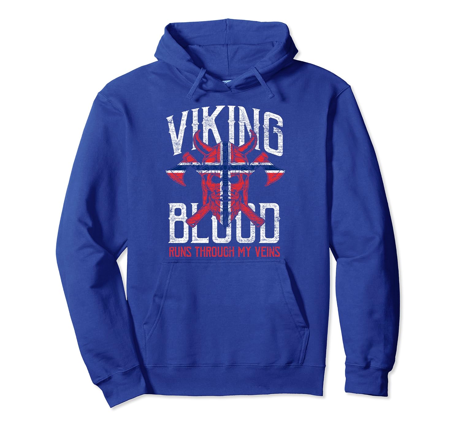 Norwegen Flag Viking Blood Gifts Skull Vintage Norway Pullover Hoodie-TH