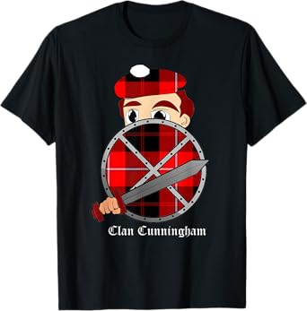 Clan Cunningham surname last name Scottish Tartan crest T-Shirt