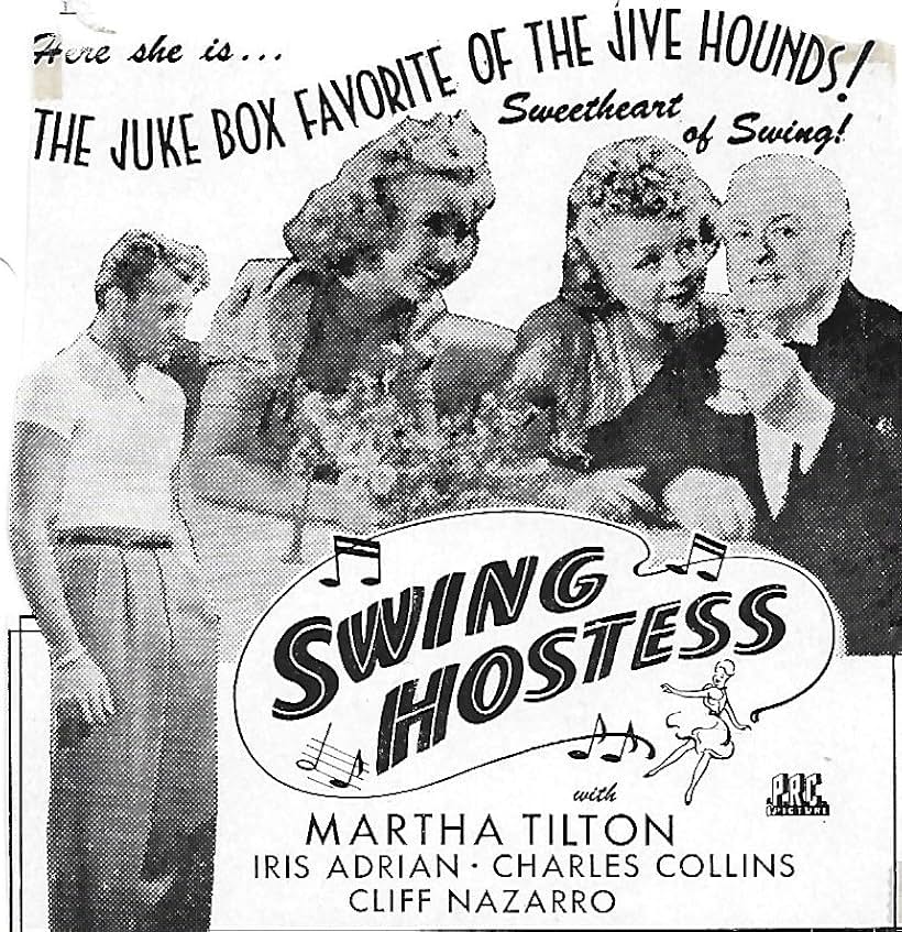 Iris Adrian, Charles Collins, Harry Holman, and Martha Tilton in Swing Hostess (1944)