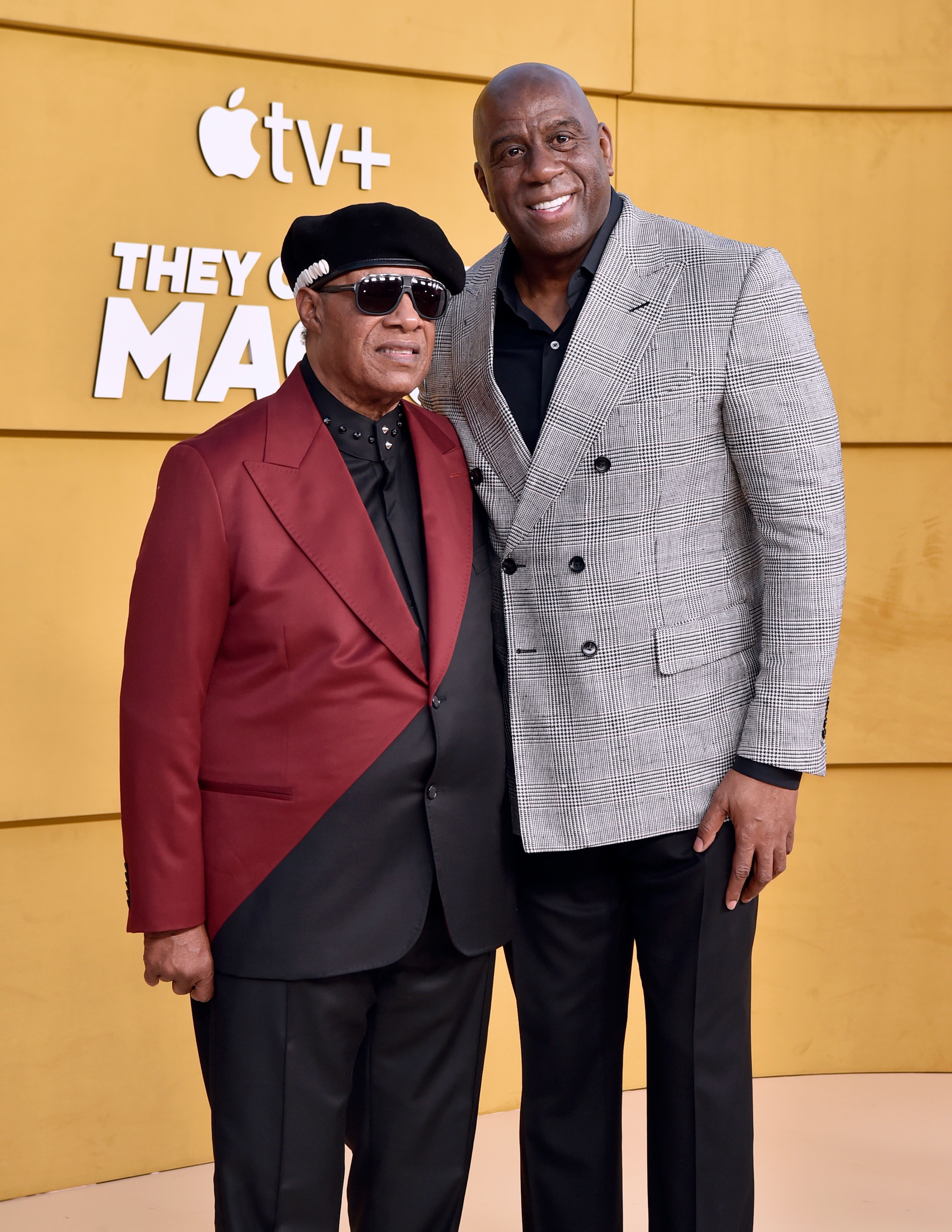 Magic Johnson and Stevie Wonder at an event for They Call Me Magic (2022)