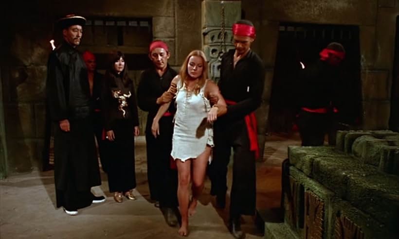 Christopher Lee, Tsai Chin, and Loni von Friedl in The Blood of Fu Manchu (1968)