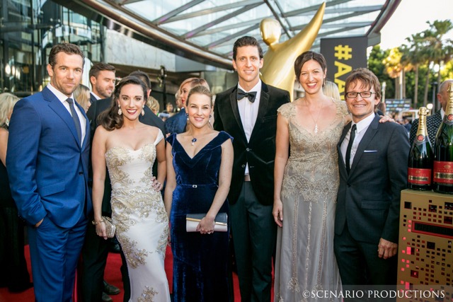 Damon Herriman, Patrick Brammall, Kate Box, and T.J. Power at an event for 4th AACTA Awards (2015)