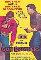 Neville Brand and Buster Crabbe in Gun Brothers (1956)