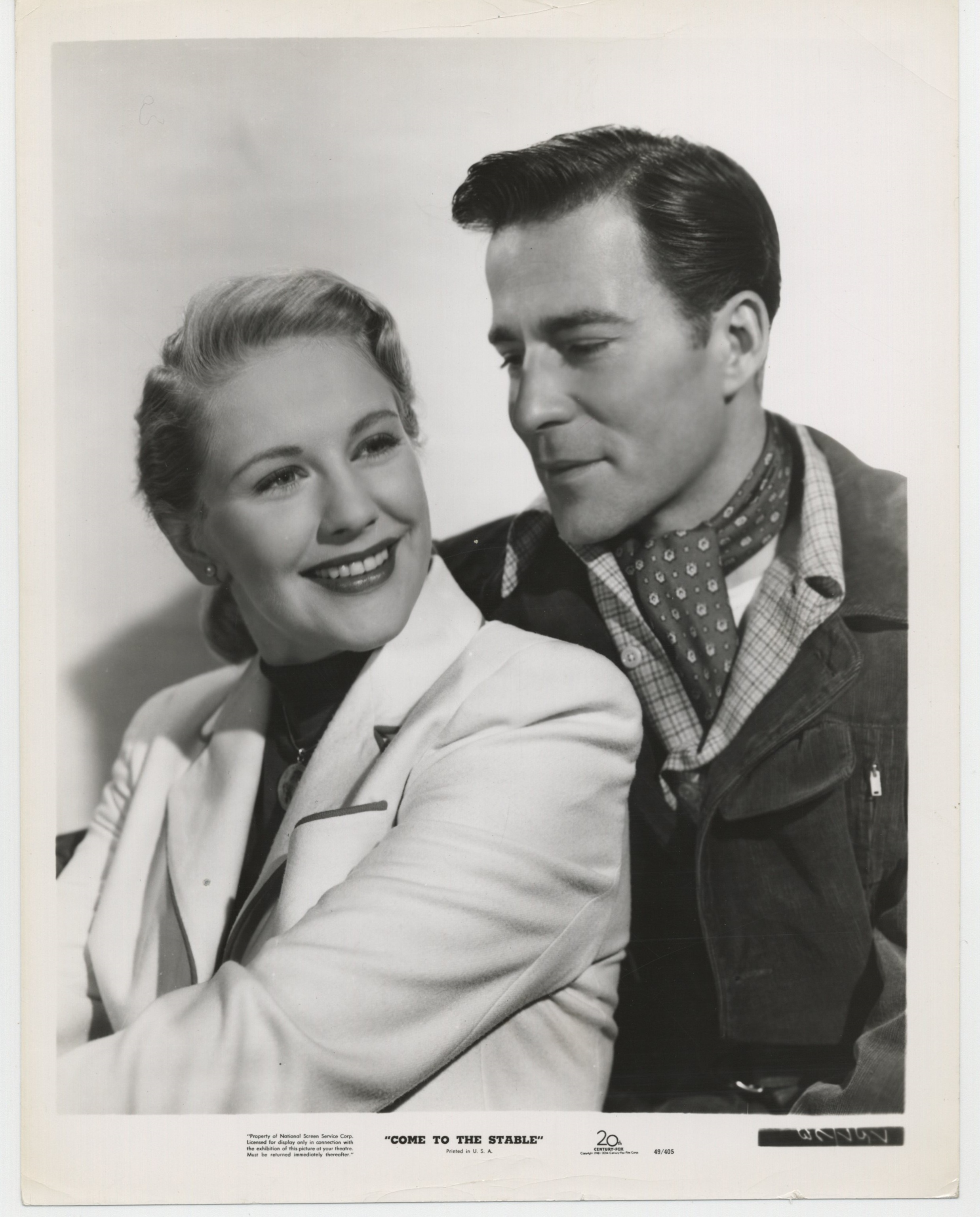 Hugh Marlowe and Dorothy Patrick in Come to the Stable (1949)