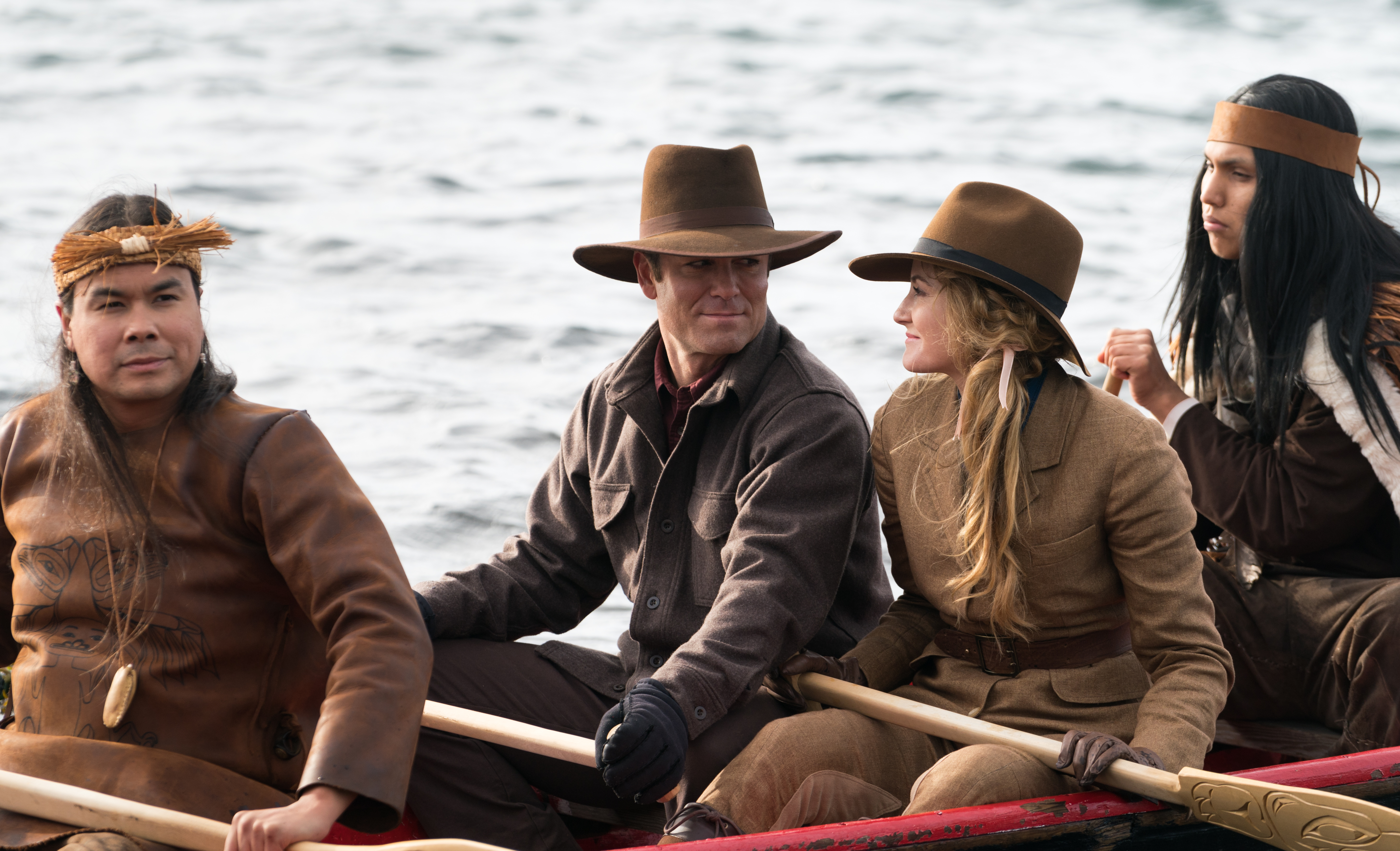 Simon Baker, Yannick Bisson, and Helene Joy in Murdoch Mysteries (2008)