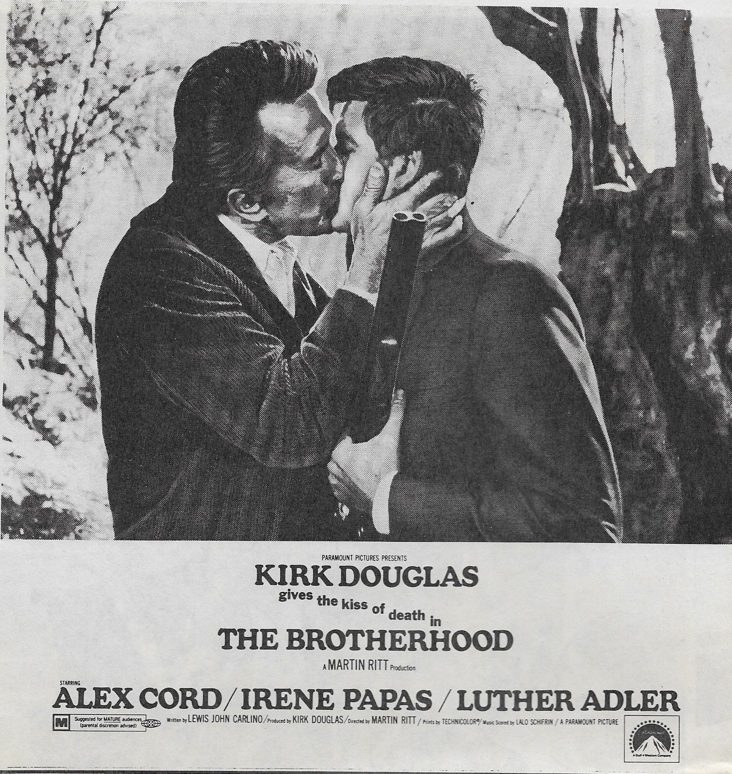 Kirk Douglas and Alex Cord in The Brotherhood (1968)