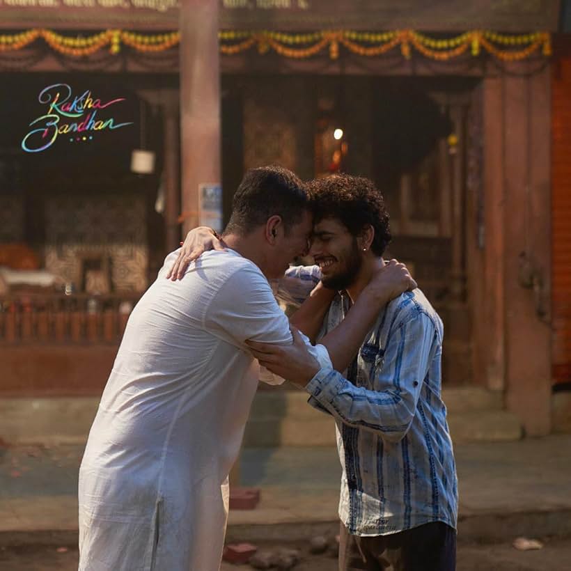 Akshay Kumar and Sahil Mehta in Raksha Bandhan (2022)