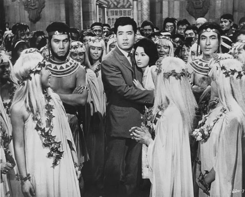 Hideyo Amamoto, Yôko Fujiyama, Akihiko Hirata, Shôichi Hirose, Tetsuko Kobayashi, Haruo Nakajima, Yasuzô Ogawa, Kenji Sahara, Tadao Takashima, Katsumi Tezuka, and Ralph Jesser in Atragon (1963)