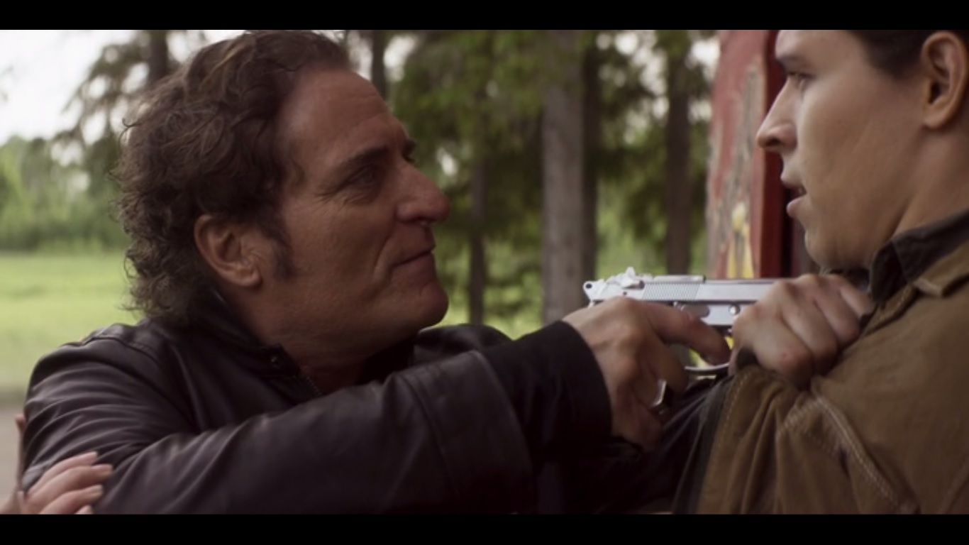 Kim Coates and Ajuawak Kapashesit in Bad Blood (2017)