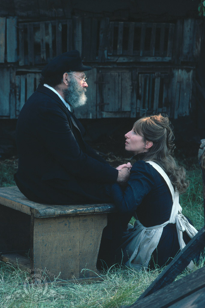 Barbra Streisand and Nehemiah Persoff in Yentl (1983)