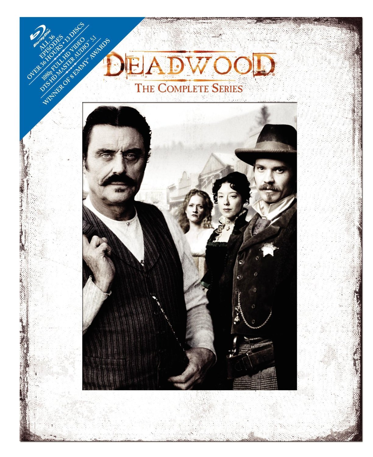 Paula Malcomson, Ian McShane, Timothy Olyphant, and Molly Parker in Deadwood (2004)