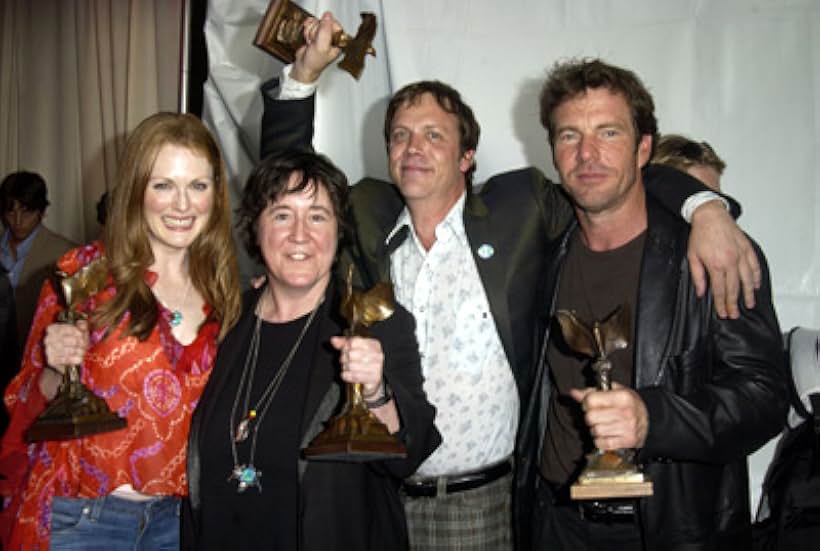 Julianne Moore, Dennis Quaid, Todd Haynes, and Christine Vachon