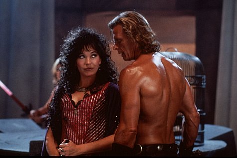 Lesley-Anne Down and Marc Singer in Beastmaster III: The Eye of Braxus (1996)