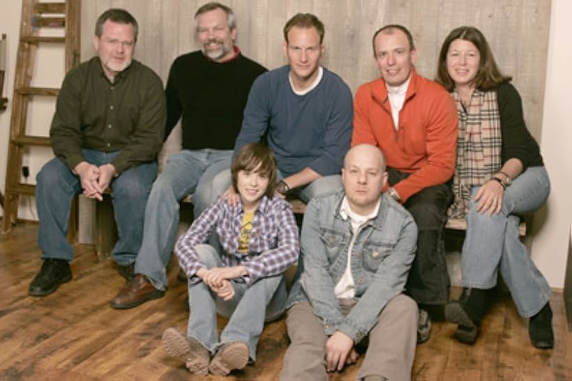 Back row: Michael Caldwell, Brian Nelson, writer, Patrick Wilson and Rosanne Korenberg. Front row: Ellen Page and David Slade, director