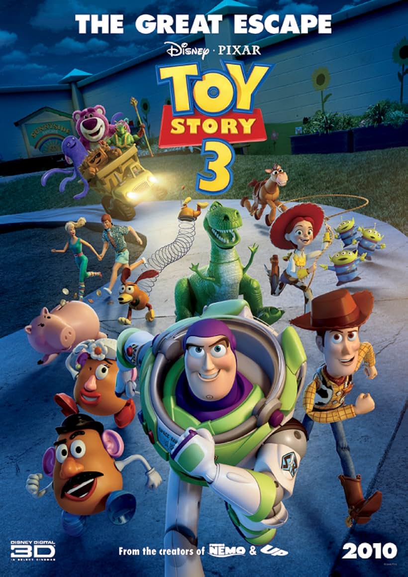 Whoopi Goldberg, Tom Hanks, Joan Cusack, Michael Keaton, Tim Allen, Ned Beatty, John Ratzenberger, Wallace Shawn, Jack Angel, Jodi Benson, Blake Clark, John Cygan, Estelle Harris, Jeff Pidgeon, Don Rickles, and Frank Welker in Toy Story 3 (2010)