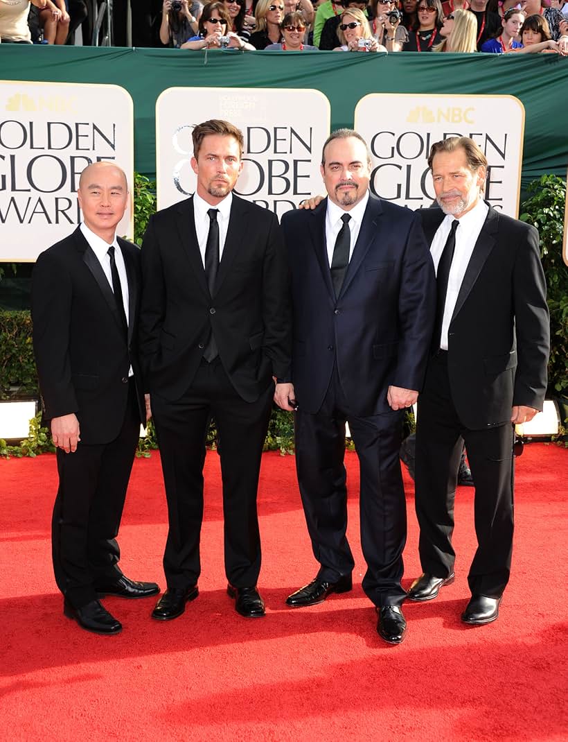 James Remar, Desmond Harrington, C.S. Lee, and David Zayas at an event for The 68th Annual Golden Globe Awards (2011)