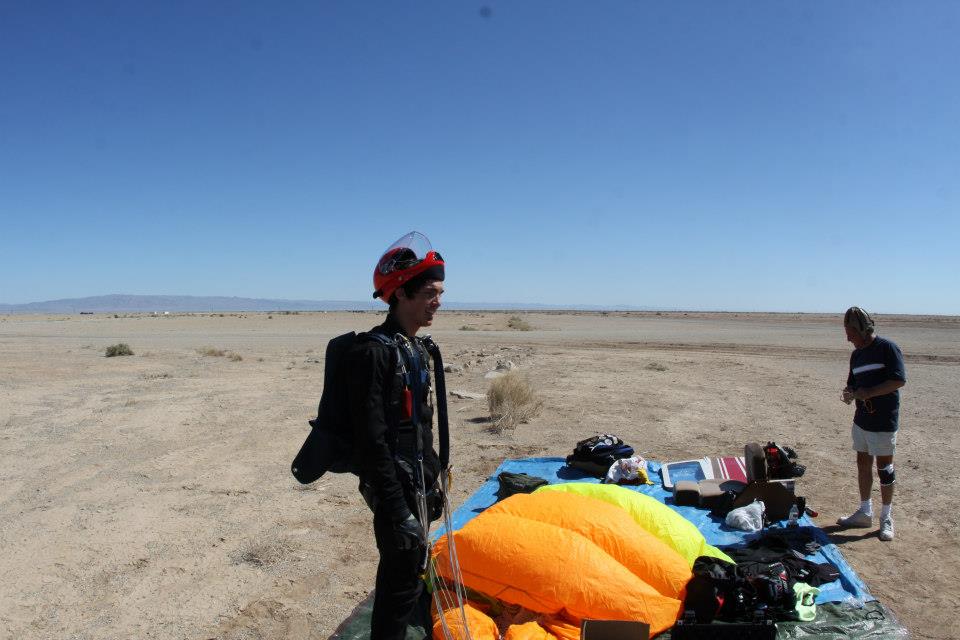 Ryan Sanson, Macklemore's Stunt Double,  on location for the Can't Hold Us music video for Macklemore and Ryan Lewis. Salton Sea, California. 