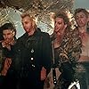 Kiefer Sutherland, Brooke McCarter, Alex Winter, and Billy Wirth in The Lost Boys (1987)