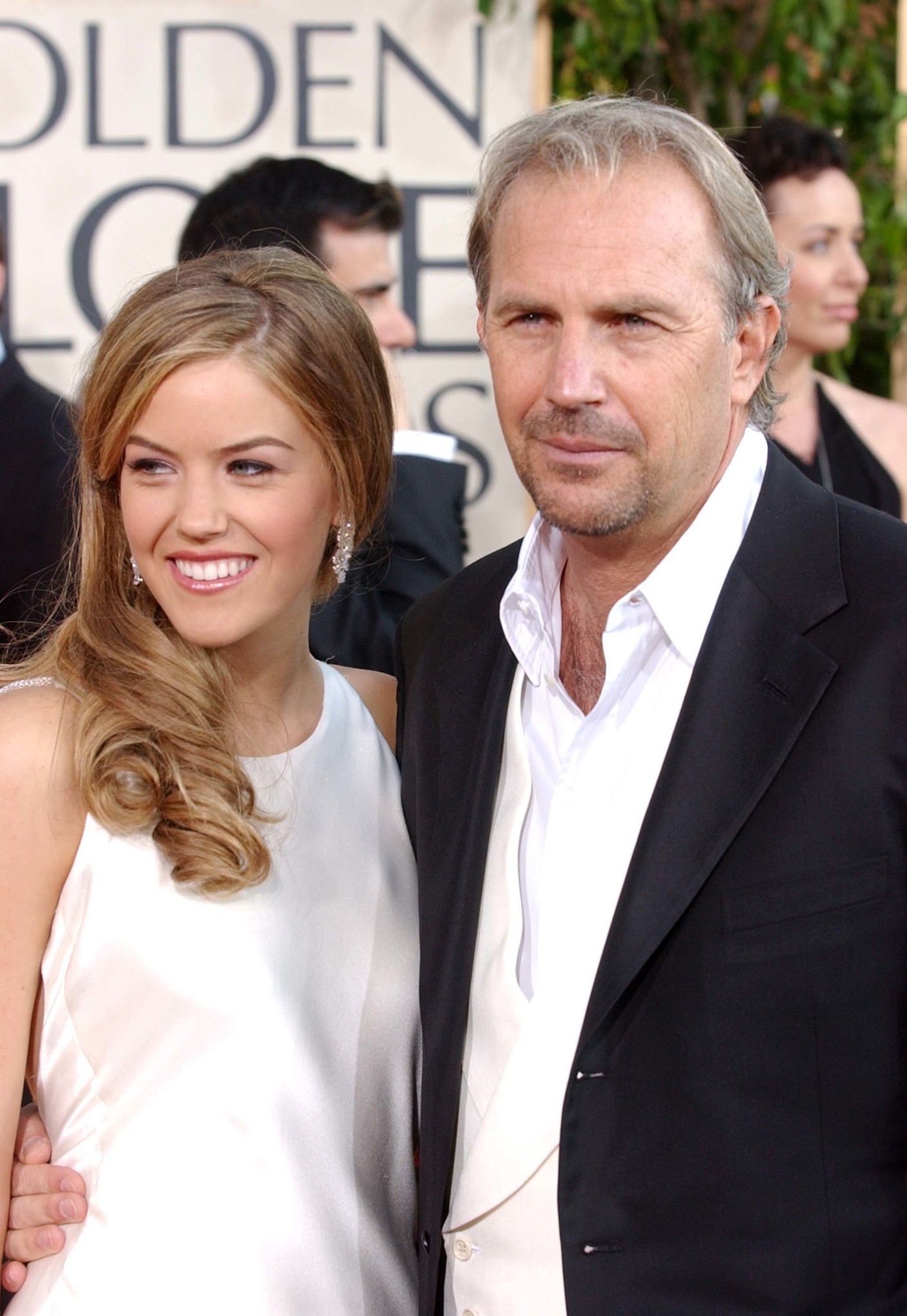 Kevin Costner and Lily Costner at an event for The 61st Annual Golden Globe Awards (2004)