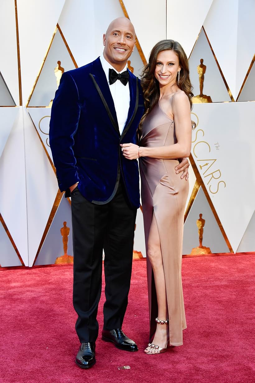 Dwayne Johnson and Lauren Hashian at an event for The Oscars (2017)