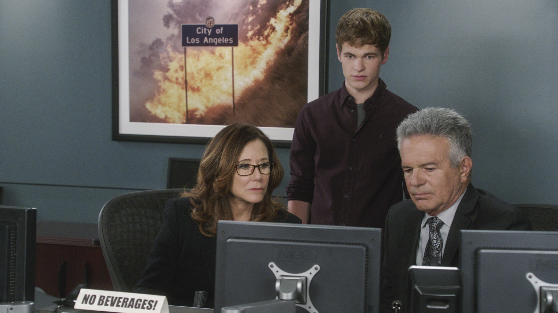 Mary McDonnell, Tony Denison, and Graham Patrick Martin in Major Crimes (2012)