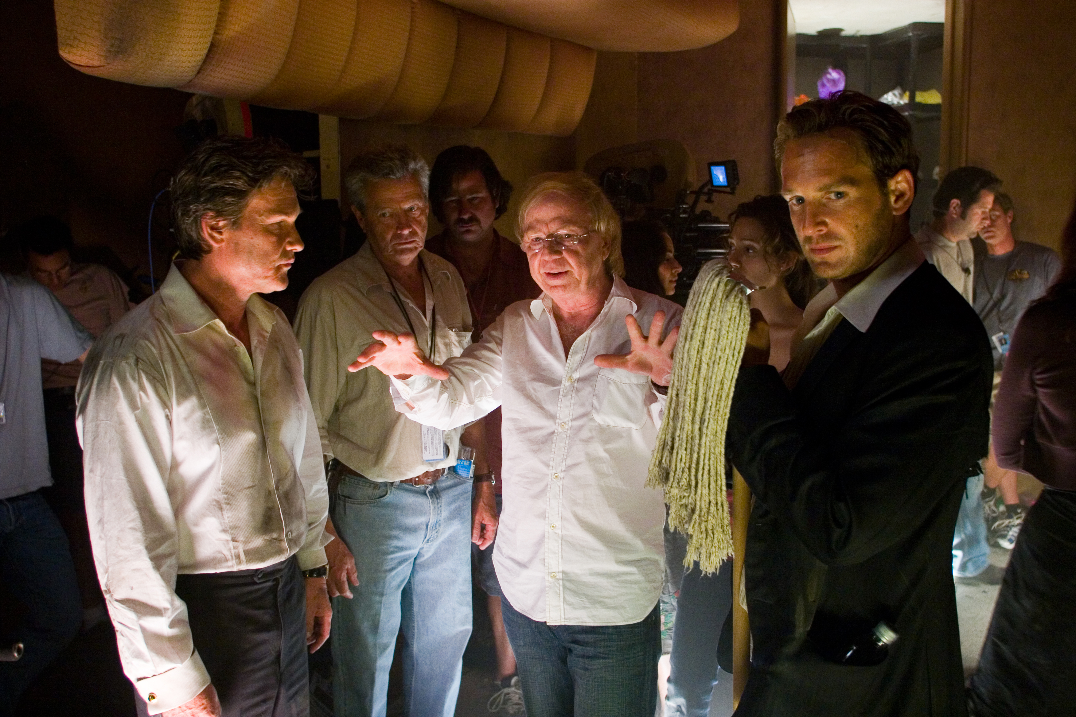 Wolfgang Petersen, Kurt Russell, John Seale, and Josh Lucas in Poseidon (2006)