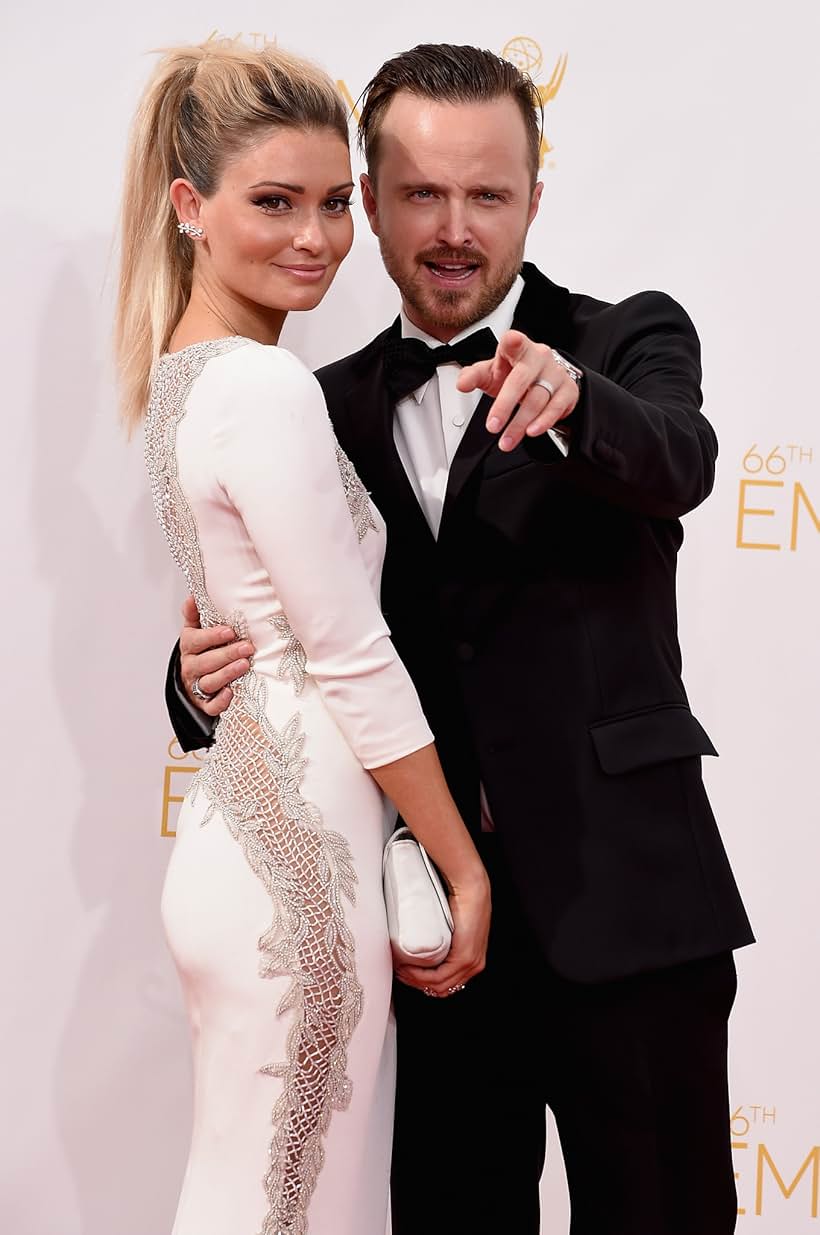 Aaron Paul and Lauren Parsekian at an event for The 66th Primetime Emmy Awards (2014)