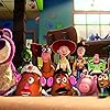 Tom Hanks, Joan Cusack, Michael Keaton, Tim Allen, Ned Beatty, John Ratzenberger, Wallace Shawn, Jodi Benson, Blake Clark, Estelle Harris, Don Rickles, and Frank Welker in Toy Story 3 (2010)