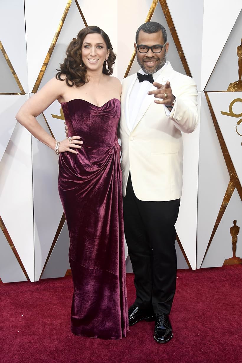 Jordan Peele and Chelsea Peretti at an event for The Oscars (2018)