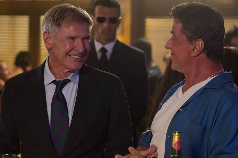 Harrison Ford and Sylvester Stallone in The Expendables 3 (2014)