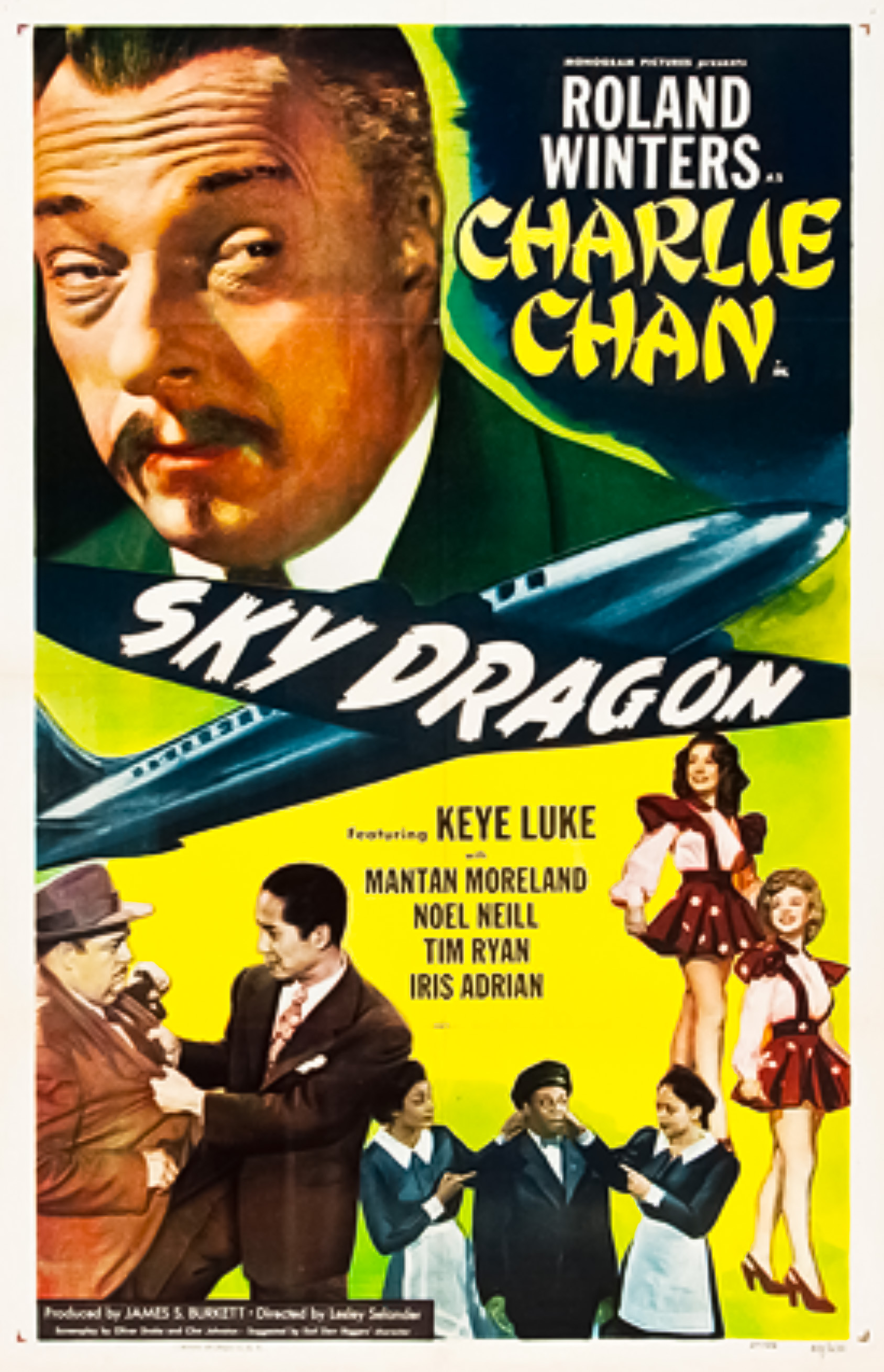 Iris Adrian, Keye Luke, Mantan Moreland, Noel Neill, Tim Ryan, and Roland Winters in The Sky Dragon (1949)