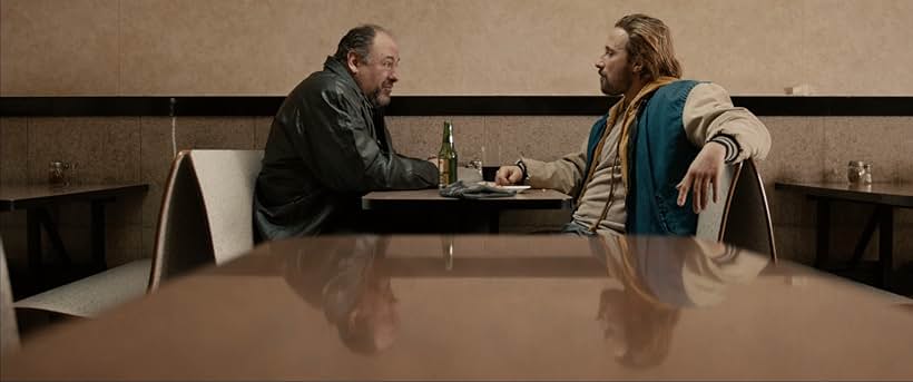 James Gandolfini and Matthias Schoenaerts in The Drop (2014)